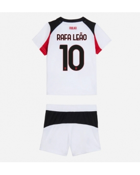 Billige Fotballdrakt AC Milan Rafael Leao #10 Replika Bortedraktsett Barn 2025-26 Kortermet (med bukser)